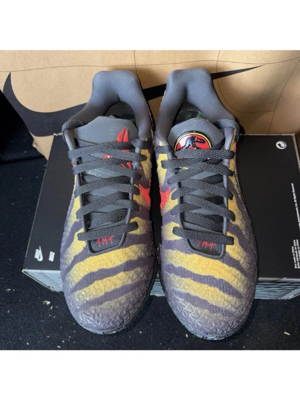 New Nike JA 3 Black Yellow Red Jurassic Park Raptor IU7240 001 Men Size 8